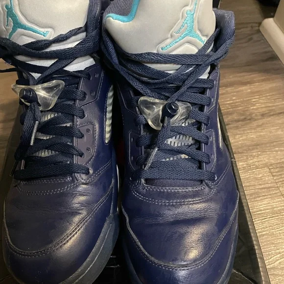 Air Jordan 5 Retro Midnight Navy /Turquoise Blue-White Marine /White Size 10.5 FD6812-400 Nike Air Jordan 5 Retro SE Midnight Navy Blue  main image 4